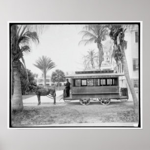 De Palm Beach trolley Poster
