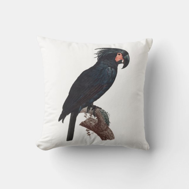 De Palm Cockato, Probosciger aterrimus Parrot Kussen (Voorkant)