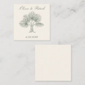 De Palm Uitnodiging Cream kaart (Voorkant / Achterkant)