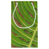 De Palm van de Druk van het blok op de Achtergrond Klein Cadeauzakje (Achterkant)