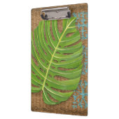 De Palm van de Druk van het blok op de Achtergrond Klembord (Links)