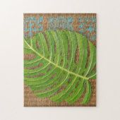 De Palm van de Druk van het blok op Wicker Achterg Legpuzzel (Verticaal)