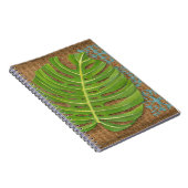 De Palm van de Druk van het blok op Wicker Achterg Notitieboek (Rechterzijde)