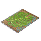 De Palm van de Druk van het blok op Wicker Achterg Notitieboek (Linkerzijde)