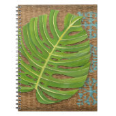 De Palm van de Druk van het blok op Wicker Achterg Notitieboek (Voorkant)