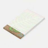 De Palm van de Druk van het blok op Wicker Achterg Post-it® Notes (Schuin)