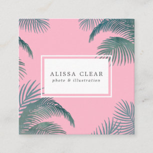 De palm versierde boho-Elegant Visitekaartje