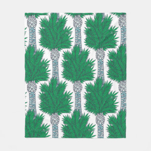 De palmboom naadloos patroon. fleece deken