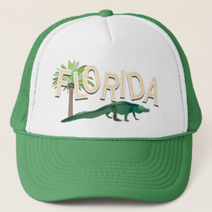 De palmboom van Florida en de alligator Trucker Pet