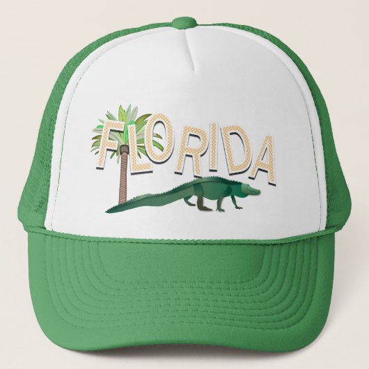 De palmboom van Florida en de alligator Trucker Pet (Voorkant)