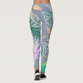 De palmboom verlaat de Leggings van het tropische  (Achterkant)