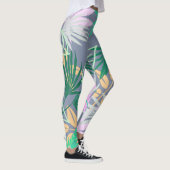 De palmboom verlaat de Leggings van het tropische  (Rechts)