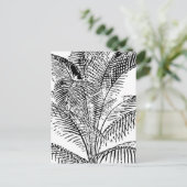 De palmboom verlaat Retro Abstract Patroon Feestdagenkaart (Staand voorkant)