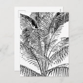 De palmboom verlaat Retro Abstract Patroon Feestdagenkaart (Voorkant / Achterkant)