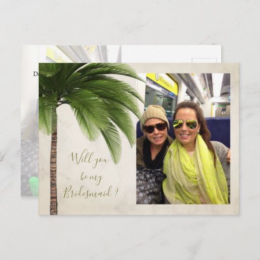 De palmboom zal mijn uitnodiging zijn. (Voorkant / Achterkant)