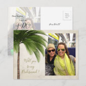 De palmboom zal mijn uitnodiging zijn. briefkaart (Voorkant / Achterkant)