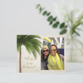 De palmboom zal mijn uitnodiging zijn. briefkaart (Staand voorkant)