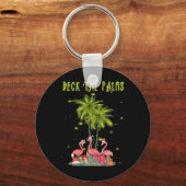 De palmen Hawaiian-kerstlampjes bedekken Sleutelhanger (Voorkant)