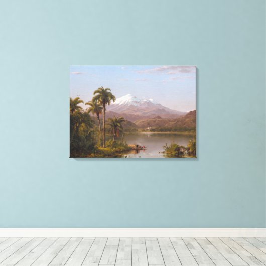 De Palmen van Tamaca langs Magdalena River in Canvas Afdruk (Insitu (Houten vloer))