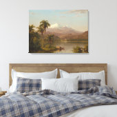 De Palmen van Tamaca langs Magdalena River in Canvas Afdruk (Insitu (Slaapkamer))