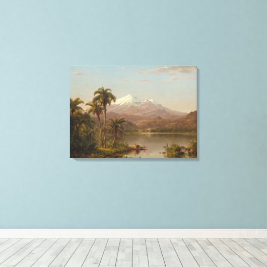 De Palmen van Tamaca langs Magdalena River in Canvas Afdruk (Insitu (Houten vloer))