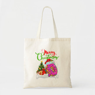 De palmflamingpalmen met kerstpalmen sluiten tote bag