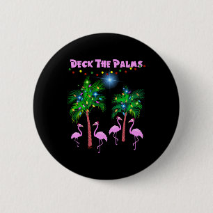 De palmpalmboom van de palmpalmen Tropisch roze fl Ronde Button 5,7 Cm