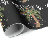 De palmpalmboom voor tropische Hawaï-kerstmis bedw Cadeaupapier (Rol Hoek)