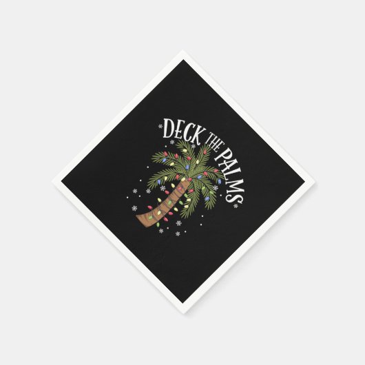 De palmpalmboom voor tropische Hawaï-kerstmis bedw Servet (Hoek)