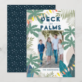 De Palms Tropical Holiday-fotokaart decimeren Kaart (Voorkant / Achterkant)