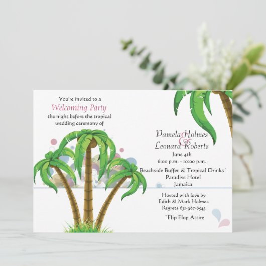 De Palms Uitnodiging (Staand voorkant)