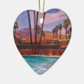 De palmspuitpool keramisch ornament (Links)