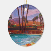 De palmspuitpool keramisch ornament (Links)