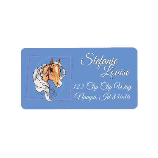 De Palomino (blauw) Etiket (Voorkant)