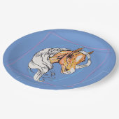 De Palomino (blauw) Papieren Bordje (Gekanteld)