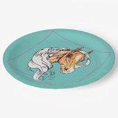 De Palomino (blauwgroen) Papieren Bordje (Gekanteld)