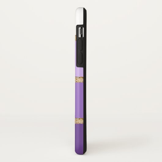 De Palomino (paarse gradiënt/goudstrepen) Case-Mate iPhone Case (Achterkant/links)
