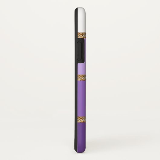 De Palomino (paarse gradiënt/goudstrepen) Case-Mate iPhone Case (Achterkant / rechts)