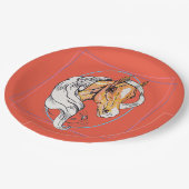 De Palomino (zalm) Papieren Bordje (Gekanteld)