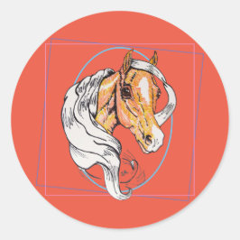 De Palomino (zalm) Ronde Sticker