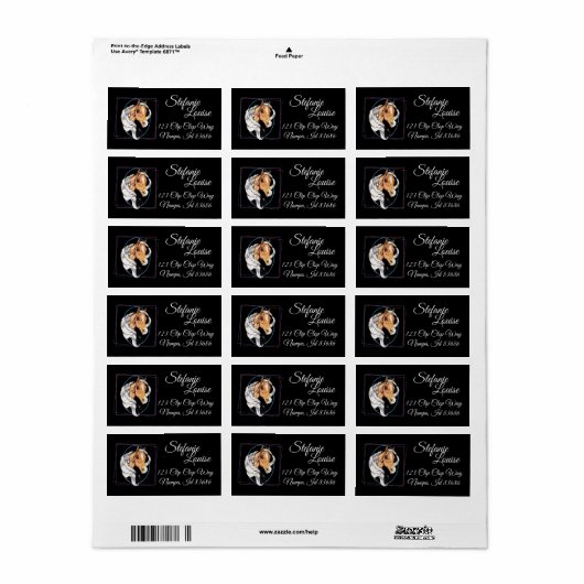 De Palomino (zwart) Etiket (Full Sheet)