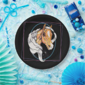 De Palomino (zwart) Papieren Bordje (Feest)