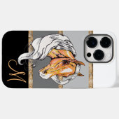 De Palomino (zwarte helling/goudstrepen) Hoesje-Ma Case-Mate iPhone Case (Achterkant (horizontaal))
