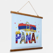 De Pana Venezuela Slang Venezolaanse cultuurliefhe Hangend Wandkleed (Gebogen)