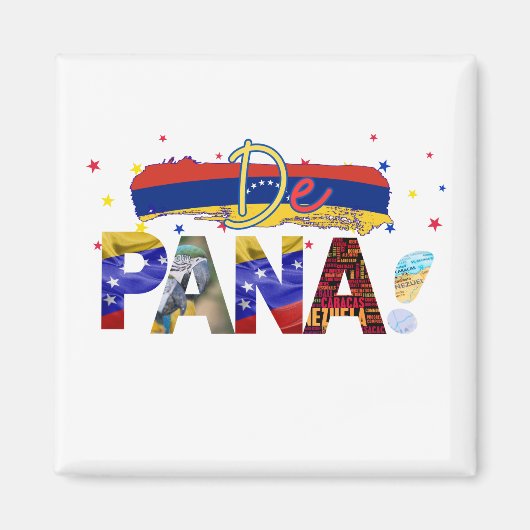 De Pana Venezuela Slang Venezolaanse cultuurliefhe Magneet (Voorkant)