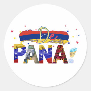 De Pana Venezuela Slang Venezolaanse cultuurliefhe Ronde Sticker