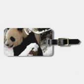 De panda draagt bagagelabel (Voorkant horizontaal)
