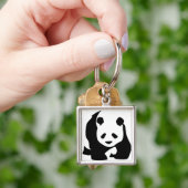 de panda draagt beerdouane personaliseert Jubilea Sleutelhanger (Hand)