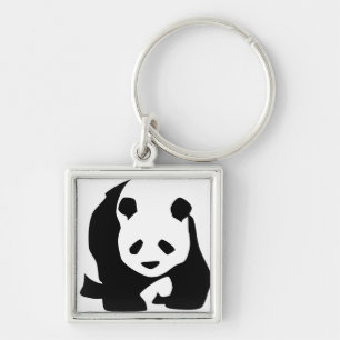de panda draagt beerdouane personaliseert Jubilea Sleutelhanger