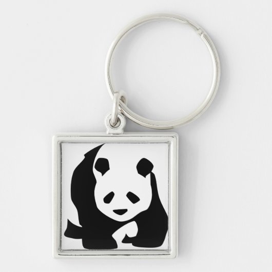 de panda draagt beerdouane personaliseert Jubilea Sleutelhanger (Voorkant)